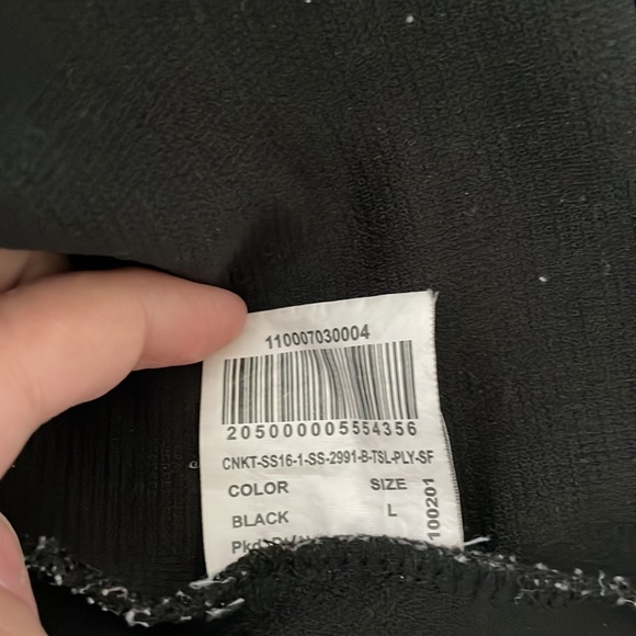 Peplum top BLACK , sleeveless - Picture 8 of 9